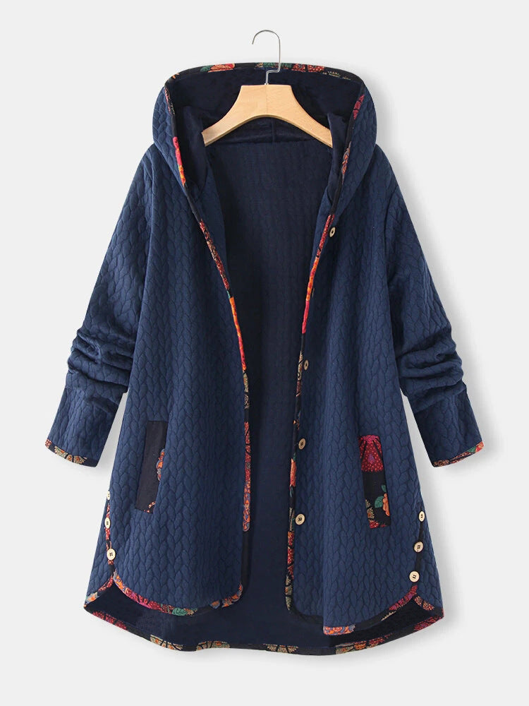 Chaqueta Adelgazante De Algodón De Manga Larga Estampada