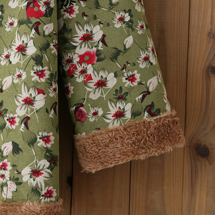 Ropa De Protección Solar Larga De Algodón Retro Estilo Nacional De Un Solo Pecho