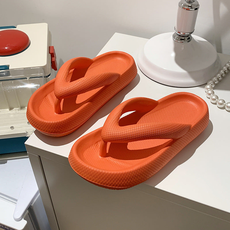 [W-Zapato] Chanclas De Dibujos Animados Mujer Verano Fondo Grueso Suelto