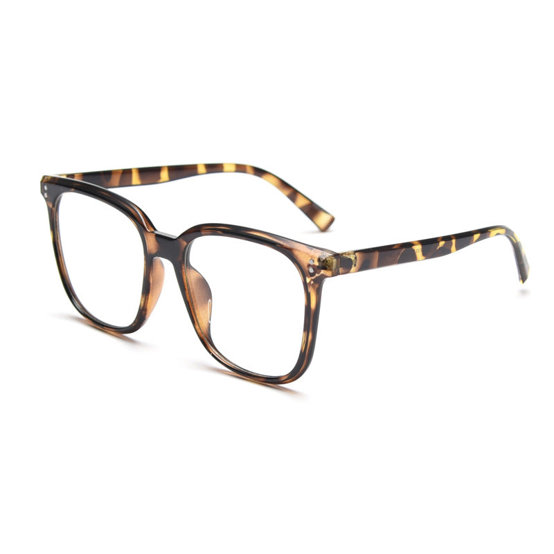 Versión Coreana Angular Tridimensional Del Marco De Gafas De Miopía, Rostro Femenino Liso, Espejo Plano Pequeño, Marco Extragrande Masculino