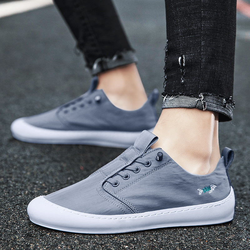 [M-Zapato] Zapatos De Lona De Seda De Hielo Respirables