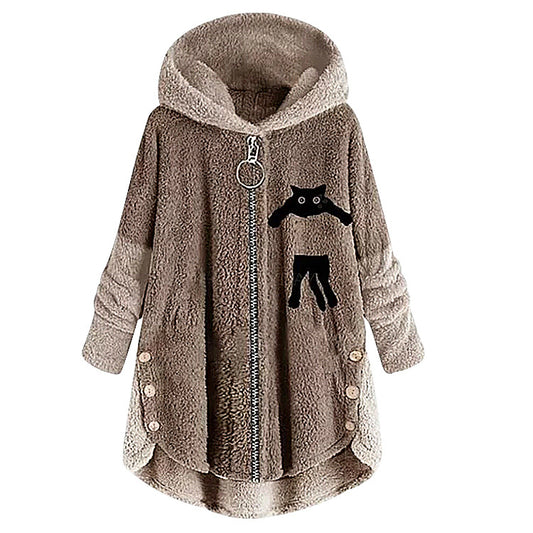 Suéter Estampado De Color Sólido Holgado Con Corrector De Longitud Media De Europa Y América.