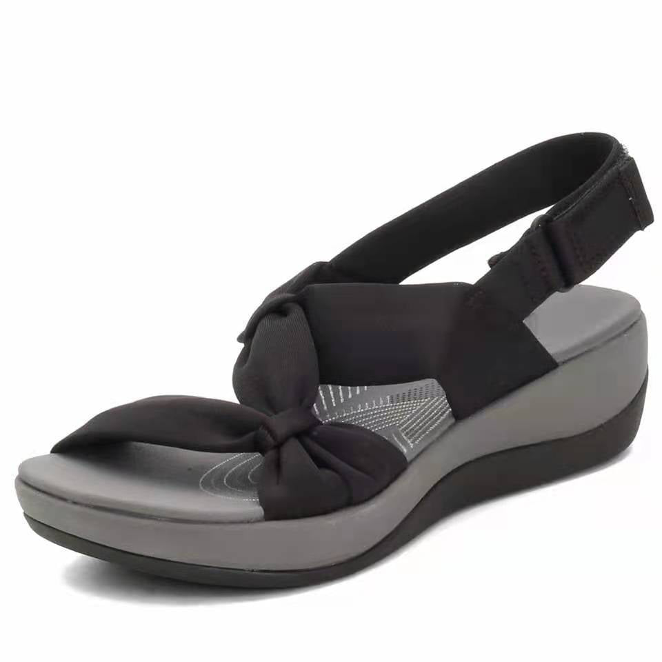 Sandalias Velcro Con Suela Blanda Bowknot