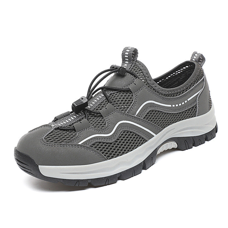[M-Zapato] Zapatos Casuales Al Aire Libre Zapatos De Malla De Escalada Deportivos Transpirables De Cuero Para Hombres Senderismo