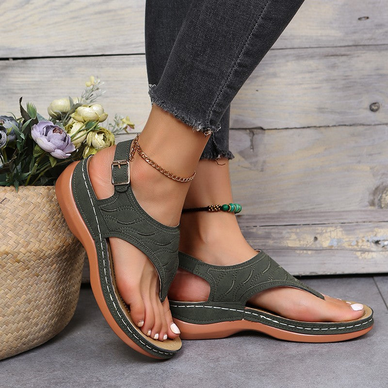[W-Zapato] Sandalias De Tiras Estilo Romano Para Mujer