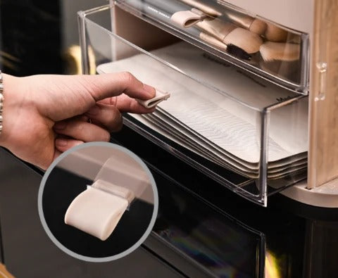 LED LIGHT MAKEUP STORAGE BOX&MIRROR