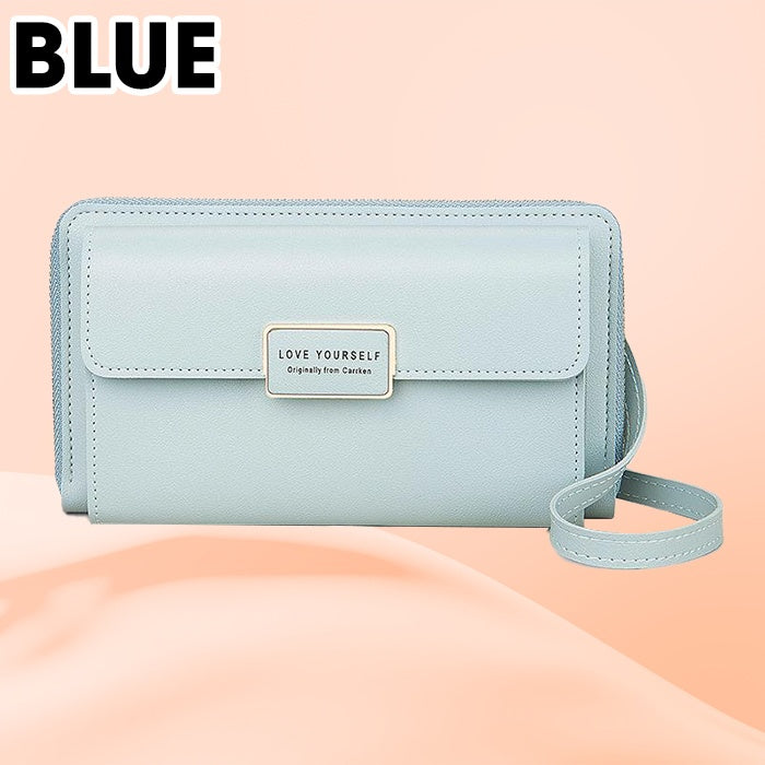 Cartera Anti Del Teléfono Del Bolsillo Del Bolso Del Teléfono De Crossbody Del Robo De La Capacidad Grande Del RFID