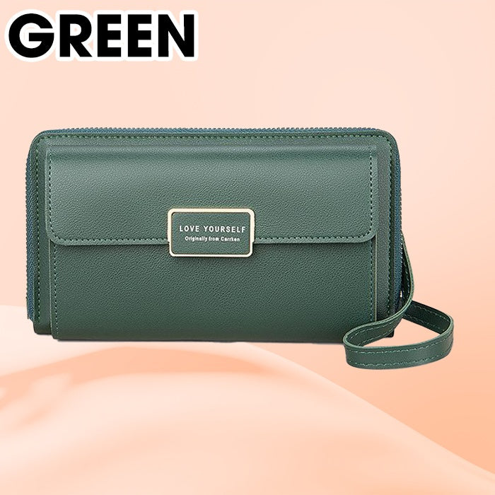 Cartera Anti Del Teléfono Del Bolsillo Del Bolso Del Teléfono De Crossbody Del Robo De La Capacidad Grande Del RFID