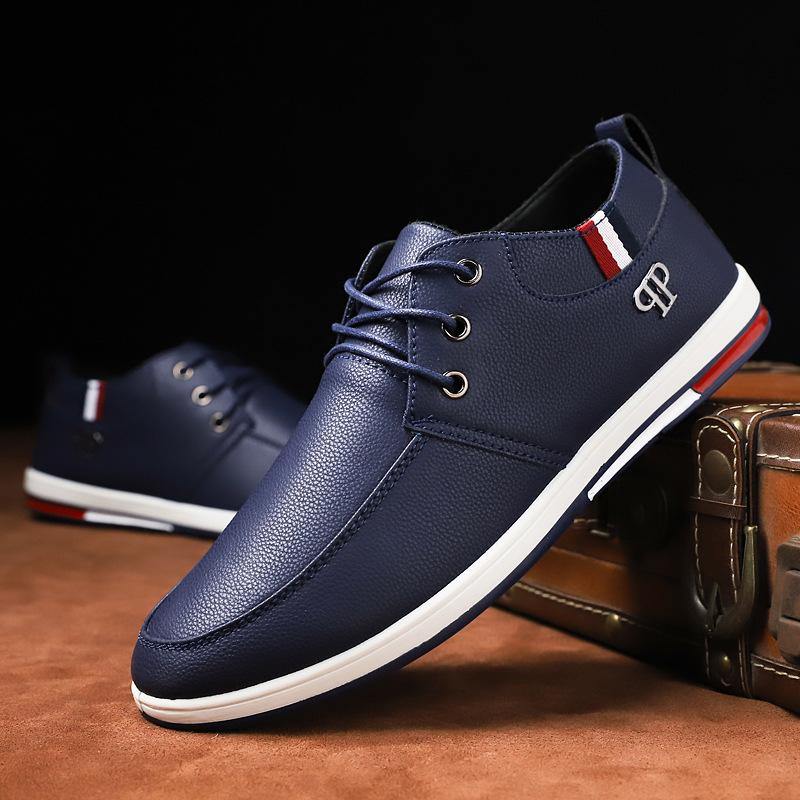 Mocasines de cuero de microfibra antideslizantes para hombres Soft Suela Mocasines casuales - MXbueno