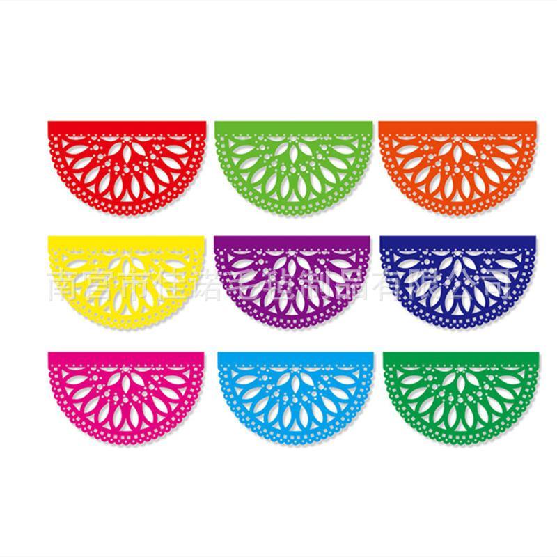 Guirnaldas de manta de fieltro con color multi para dias de los muertos - MXbueno