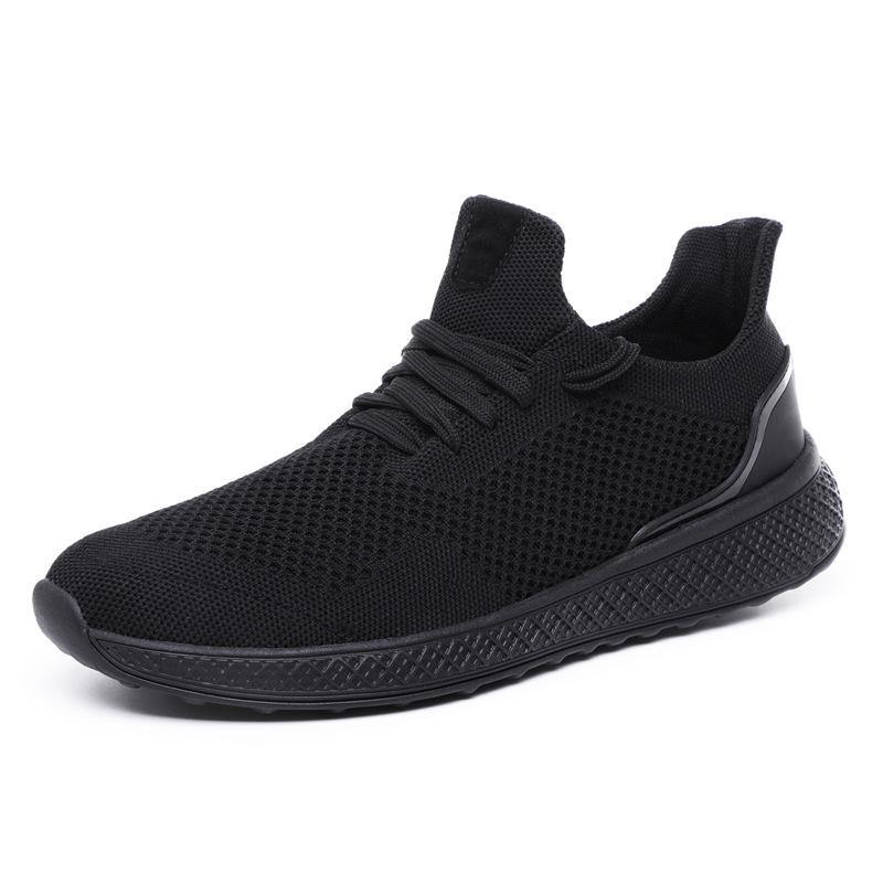 Zapatillas de deporte ligeras con cordones de tela de punto gratis para hombre - MXbueno