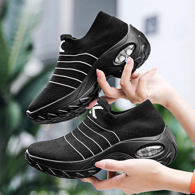 Zapatos deportivos casuales acolchada de punto transpirable - MXbueno