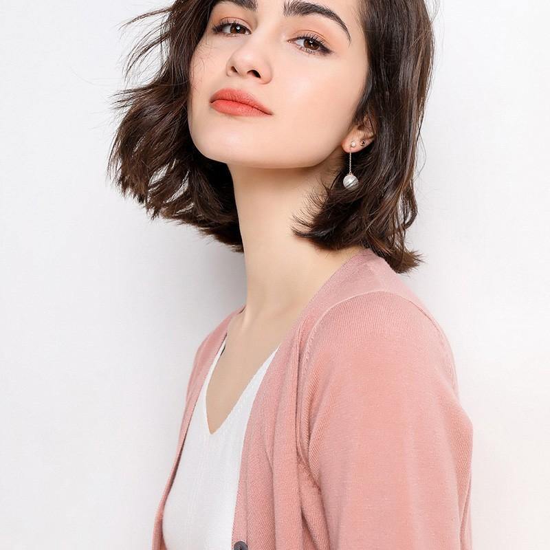 Prendas de punto nuevas 2020 larga manga de mujer de cuello en V - MXbueno