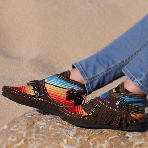 Mocasines de cuero vaquera