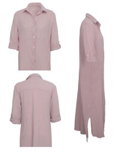 Todos los días vestido de camisa de manga con pestañas