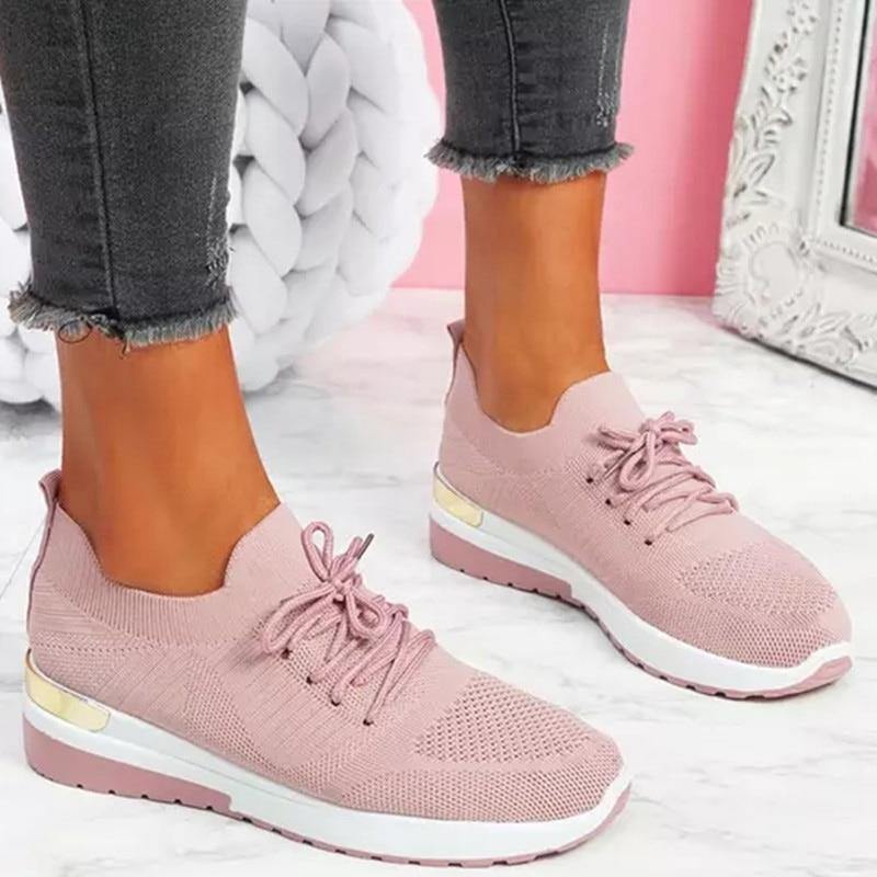 Zapatillas de mujer casual sin cordones de color liso - MXbueno