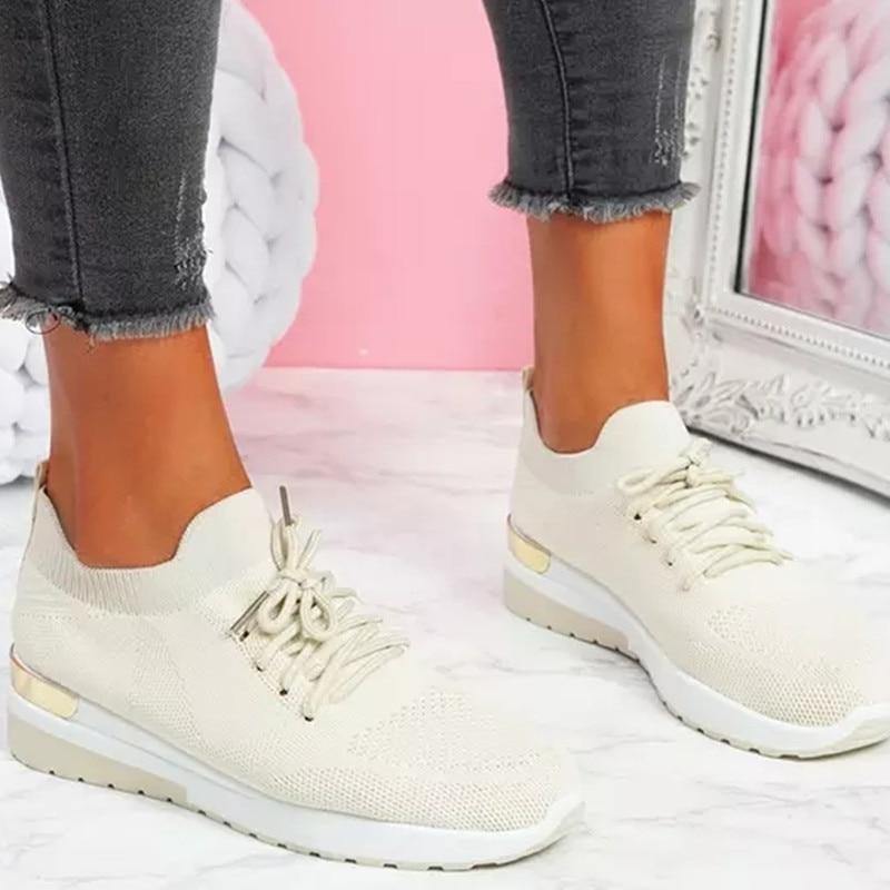 Zapatillas de mujer casual sin cordones de color liso - MXbueno