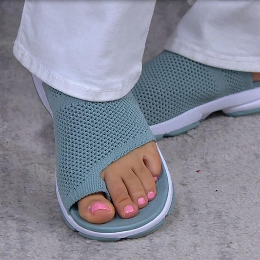 Zapatos de playa al aire libre con punta abierta de malla Casual Lady Slides - MXbueno