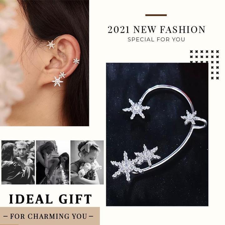 Pendientes De Diamantes Y Circonitas Sin Agujeros