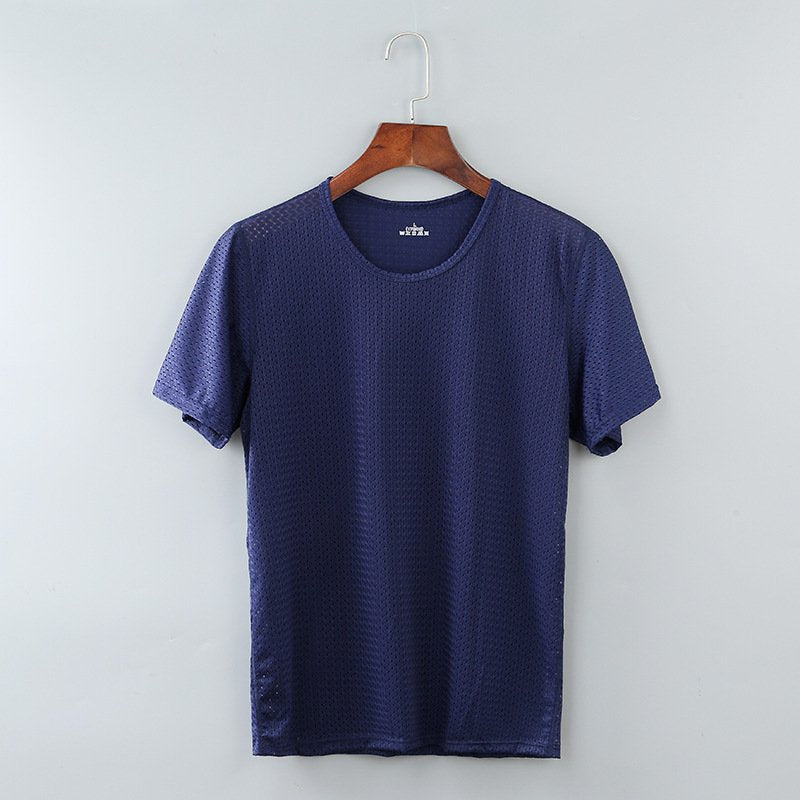 [M-Ropa] Camisetas De Malla De Seda De Hielo Para Hombres