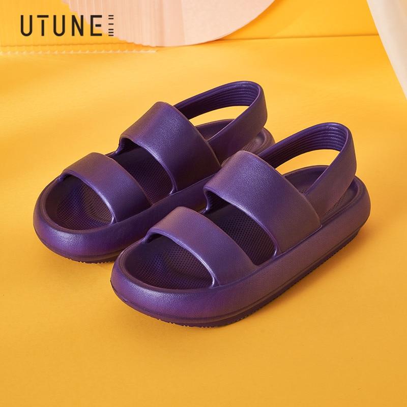 Sandalias antideslizantes de suela gruesa suave de verano para mujer