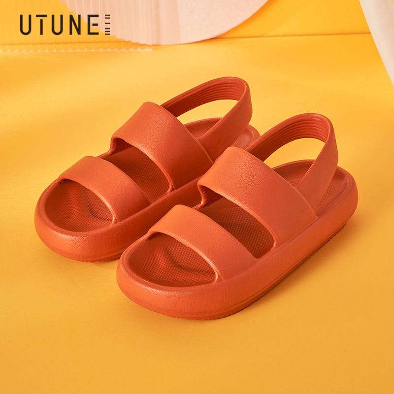 Sandalias antideslizantes de suela gruesa suave de verano para mujer