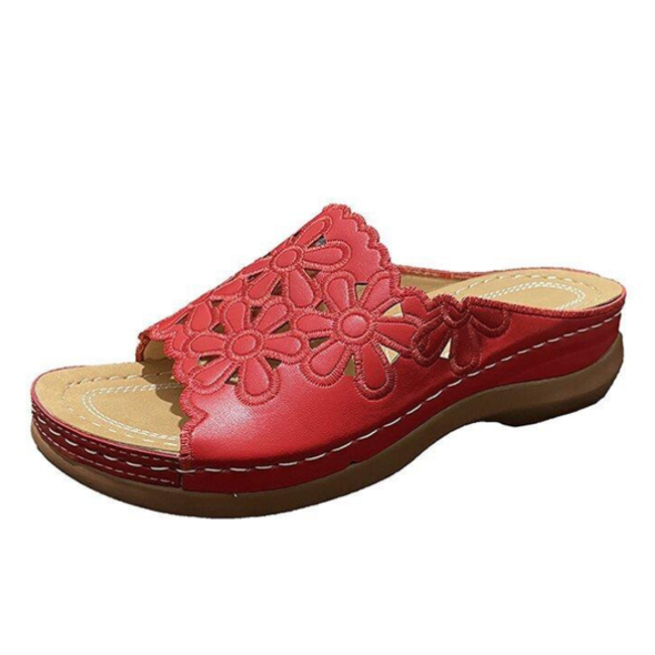 De Mujer Cómodo Sandalias De Tacón Plano Con Punta Abierta