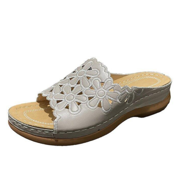 De Mujer Cómodo Sandalias De Tacón Plano Con Punta Abierta