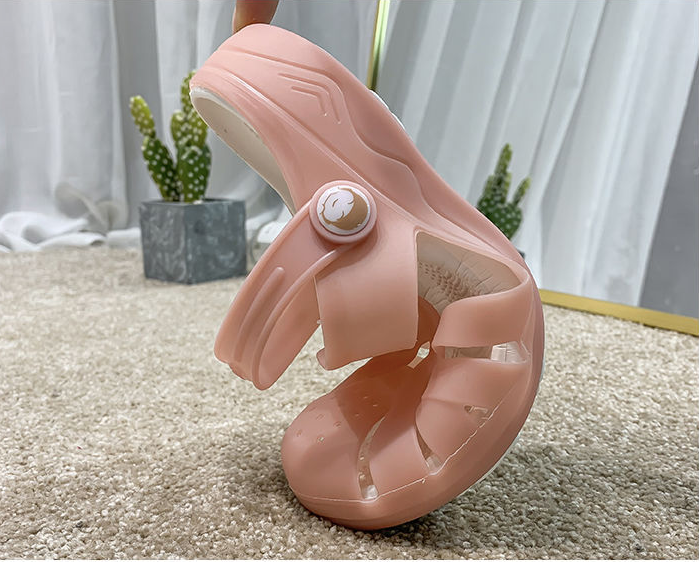 Sandalias de gelatina, zapatos de playa planos antideslizantes