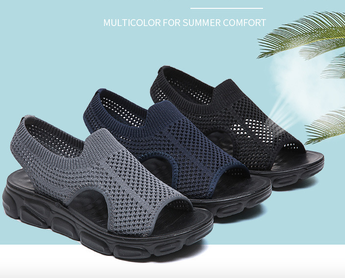 Nuevas sandalias de malla tejida para mujer - MXbueno