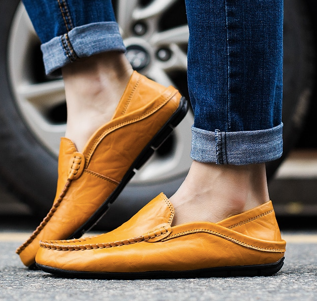 Zapatos cómodos de cuero de moda para hombres - MXbueno