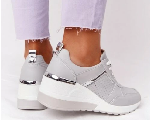 Zapatillas Deportivas De Cuña Con Cordones