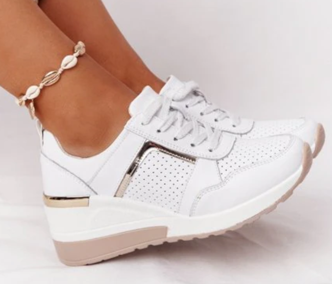 Zapatillas Deportivas De Cuña Con Cordones