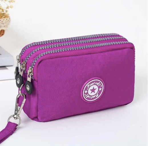 Cartera de mujer de moda Monederos con cremallera para teléfono con llave