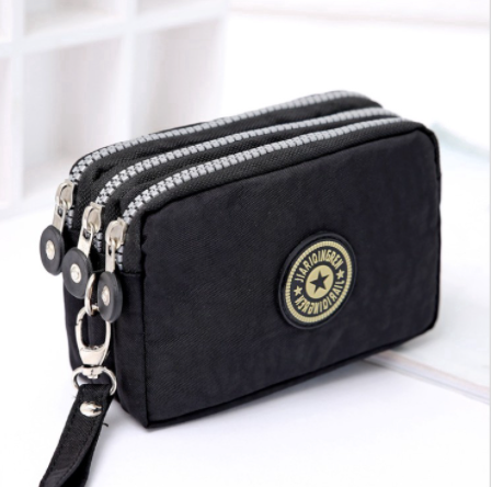 Cartera de mujer de moda Monederos con cremallera para teléfono con llave