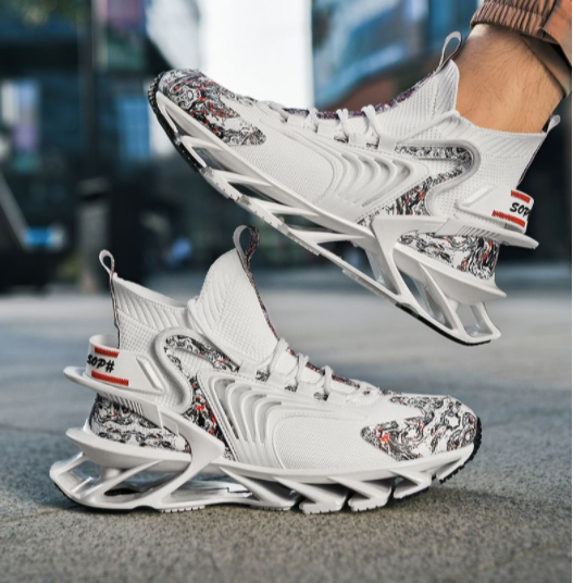 Zapatos Casuales Para Hombre,  Zapatillas De Lujo De Entrenamiento, Mocasines A La Moda De Carrera, Blancas, Para Correr