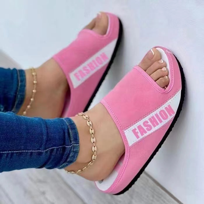 [W-Zapato] Nuevas Sandalias Planas De Tela Con Punta Abierta De Verano.