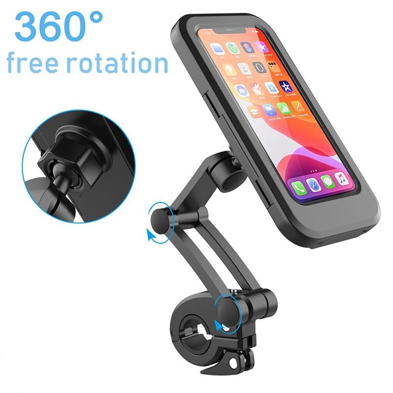ADJUSTABLE WATERPROOF MOTORCYCLE BICYCLE MOBILE PHONE HOLDER