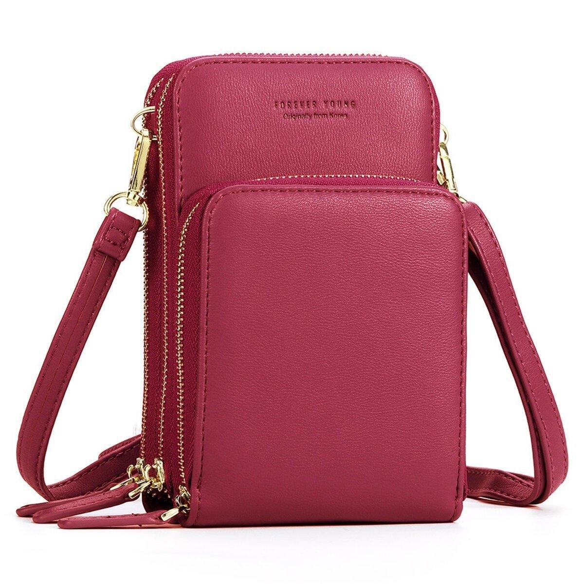 BOLSO DE MANO DE CUERO PU PARA MUJER BOLSO DE TARJETA BOLSO DE TELÉFONO BOLSO BANDOLERA - MXbueno
