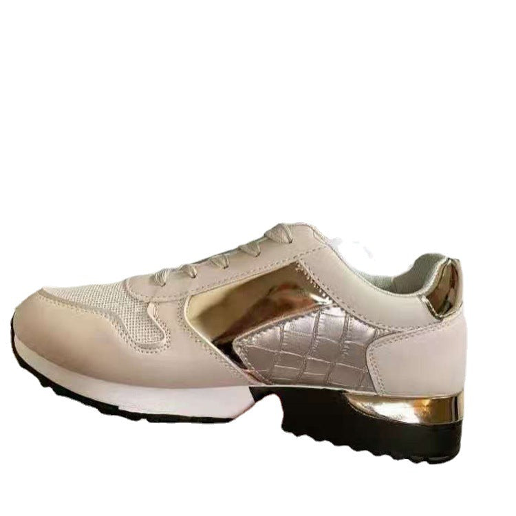 Zapatillas De Running Informales Con Cordones Y Punta Redonda