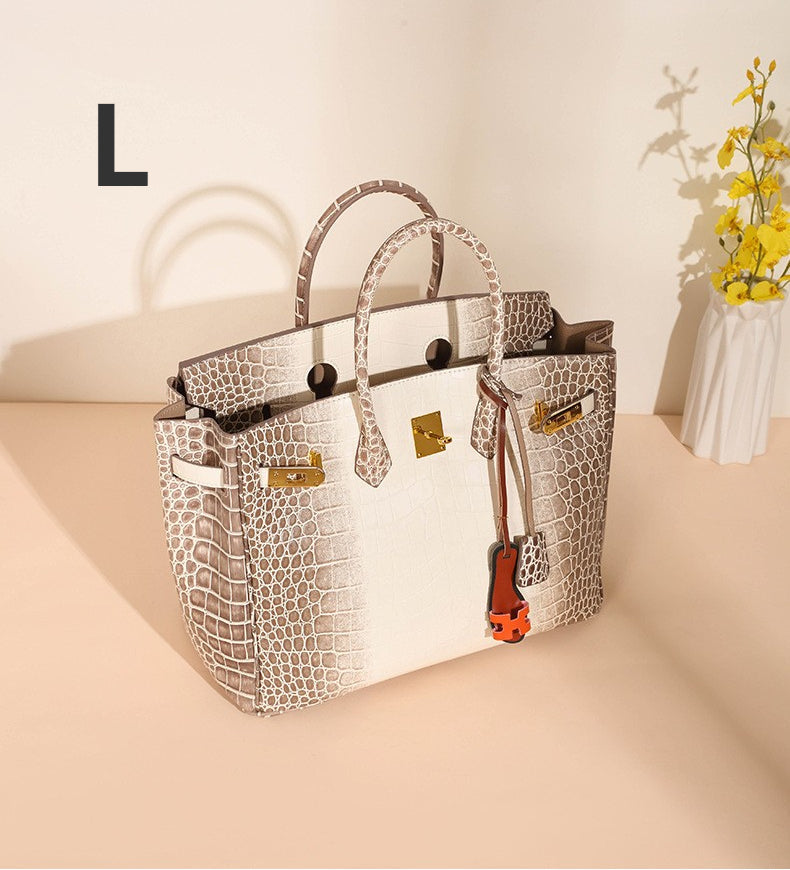 [W-Bolso] 2022 Nuevo Patrón De Cocodrilo De Moda Bolso De Platino Textura Atmósfera Bolso Mensajero