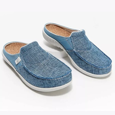 [W-Zapato] Pantuflas Planas Con Punta Redonda Y Comodidad Casual