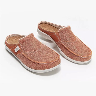 [W-Zapato] Pantuflas Planas Con Punta Redonda Y Comodidad Casual