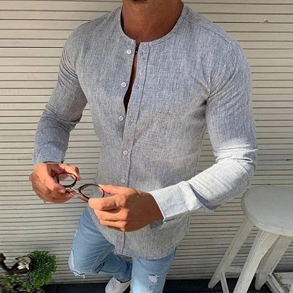 Camisas de manga larga para hombre de moda - MXbueno