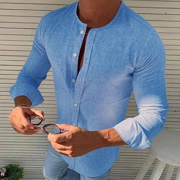 Camisas de manga larga para hombre de moda - MXbueno