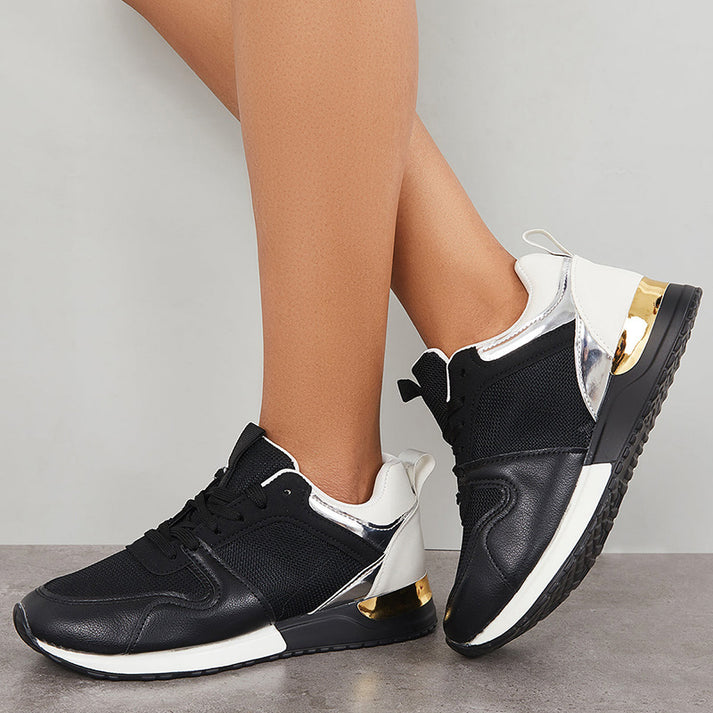 Casal Lace Up Snakers Arch Support Walking Shoes