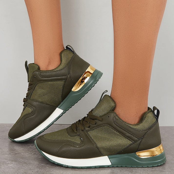 Casal Lace Up Snakers Arch Support Walking Shoes