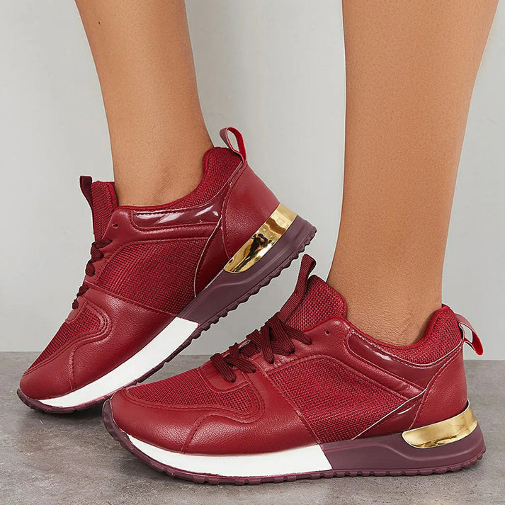 Casal Lace Up Snakers Arch Support Walking Shoes