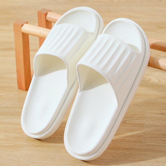 [W-Zapato] 2022 Zapatillas De Baño Con Plataforma Gruesa Para Mujer, Chanclas Antideslizantes Con Suela Blanda De EVA Para Interiores