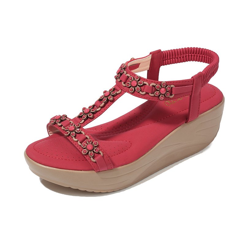 [W-Zapato] 2022 Nuevas Sandalias De Cuña Con Banda Elástica